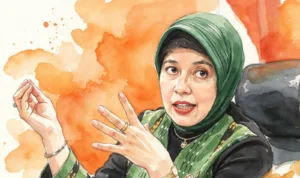 Foto gambar digital Kepala BPS, Amalia Adininggar Widyasanti.