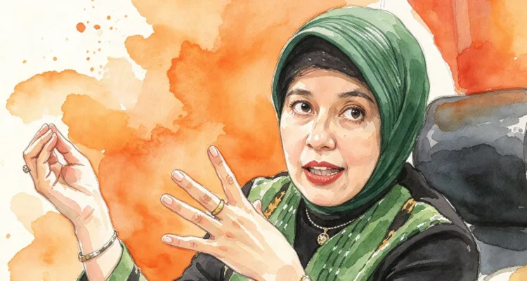 Foto gambar digital Kepala BPS, Amalia Adininggar Widyasanti.