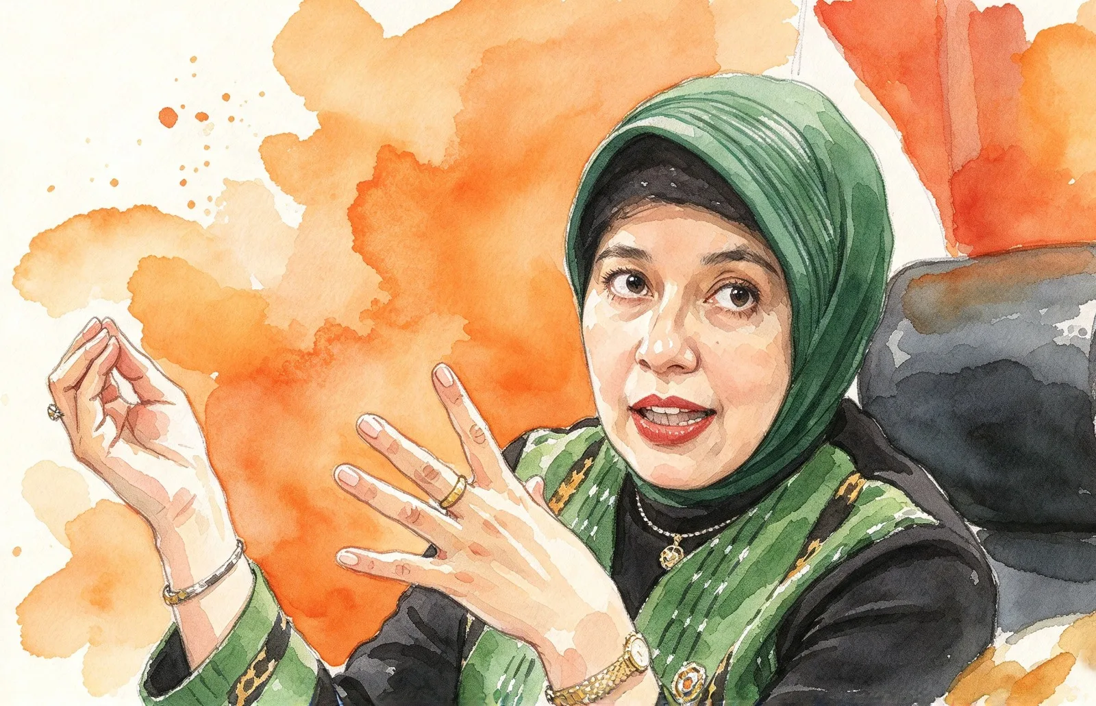 Foto gambar digital Kepala BPS, Amalia Adininggar Widyasanti.