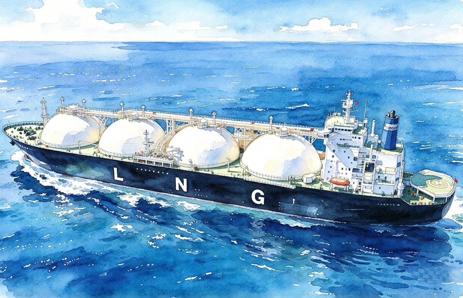 LNG Ilustrasi gambar digital