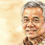 Foto gambar digital Menteri Keuangan Suahasil Nazara.