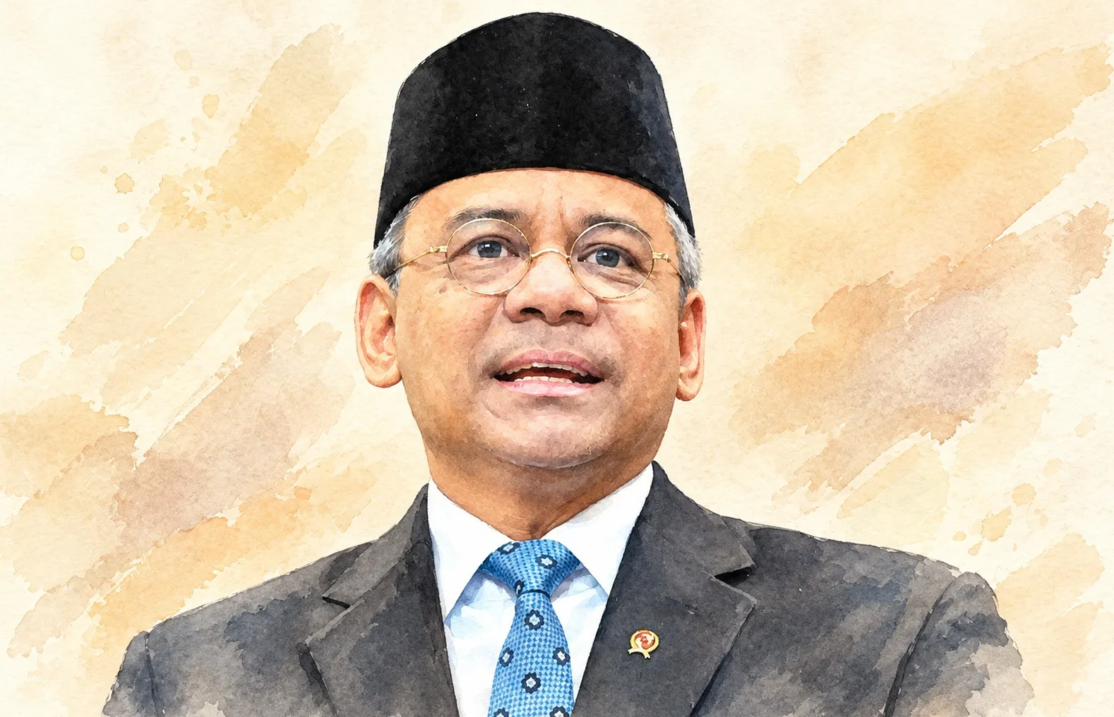 Foto gambar digital Menteri Keuangan Suahasil Nazara.