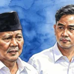 Foto gambar digital Presiden Prabowo Subianto dan Wakil Presiden Gibran Rakabuming Raka.
