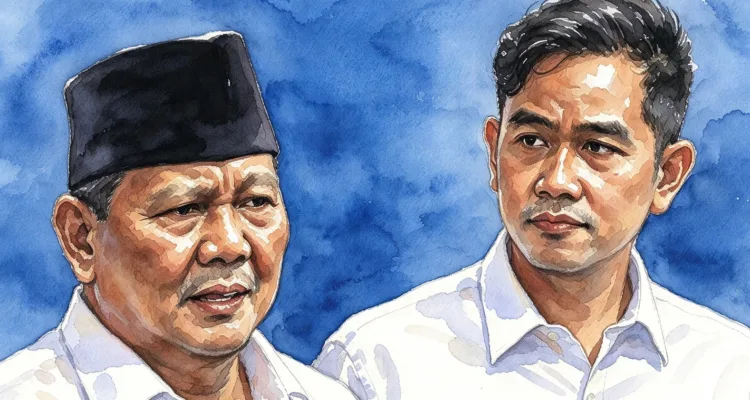 Foto gambar digital Presiden Prabowo Subianto dan Wakil Presiden Gibran Rakabuming Raka.