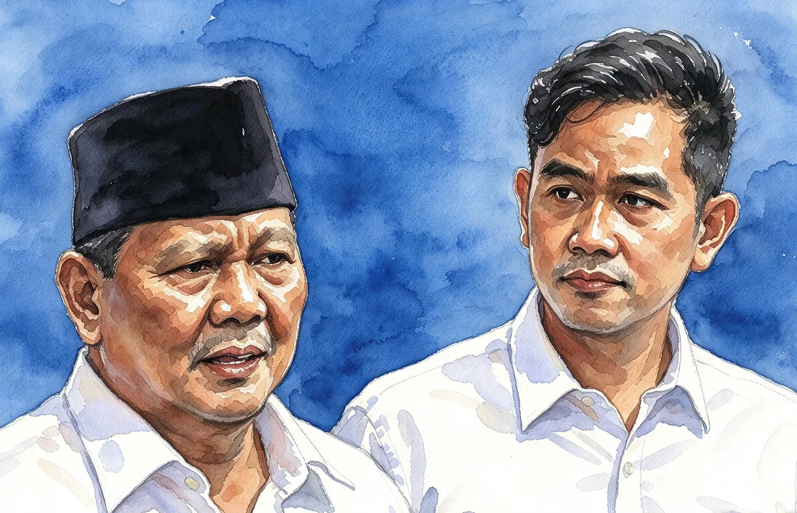 Foto gambar digital Presiden Prabowo Subianto dan Wakil Presiden Gibran Rakabuming Raka.