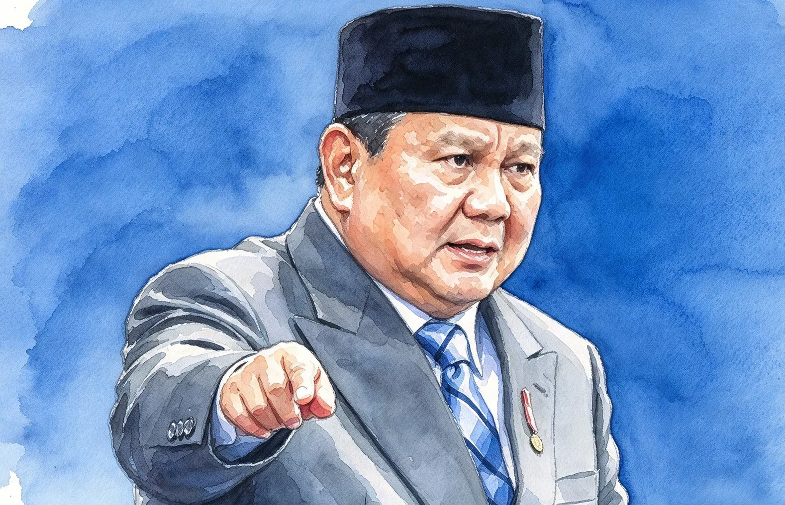 Foto gambar digital Presiden Prabowo Subianto.