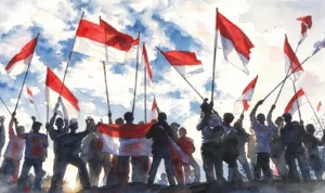 sumpah pemuda Ilustrasi gambar digital
