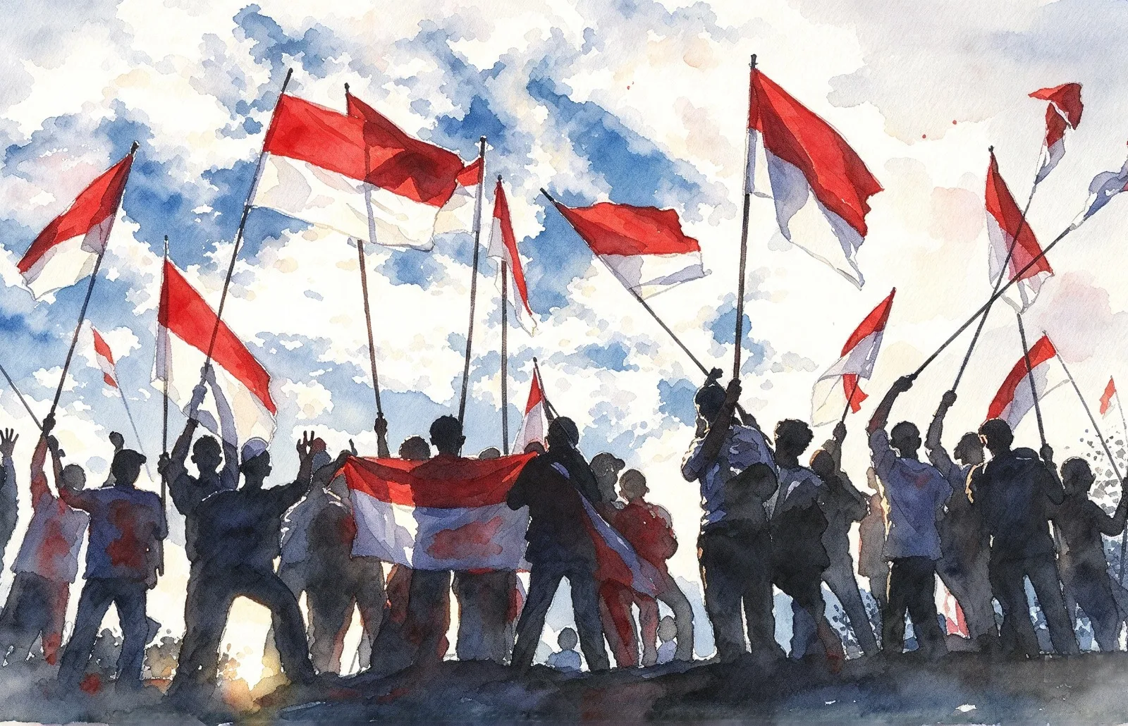 sumpah pemuda Ilustrasi gambar digital